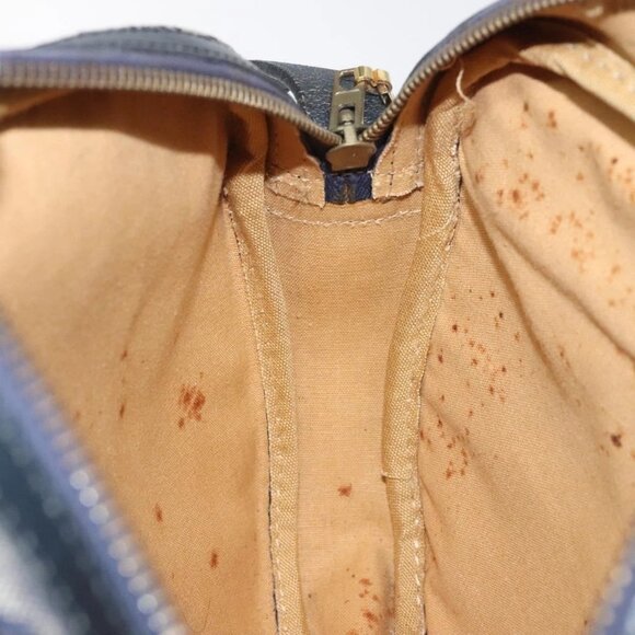 CELINE C Sulky Shoulder Bag Canvas Navy Gold Auth BA1890 - Picture 12 of 16